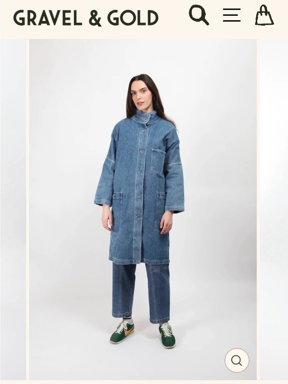 Gravel & Gold Denim Ellis Coat in Yuba Size 3/M